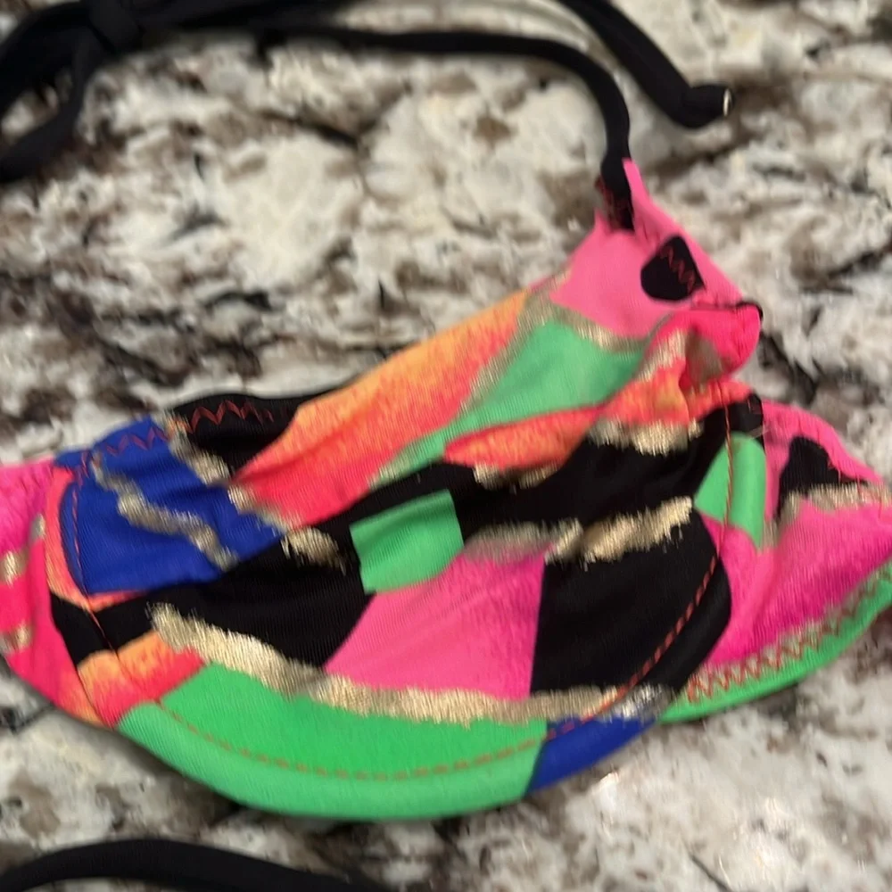 Colorful Abstract Bikini Top - Picture 2 of 2